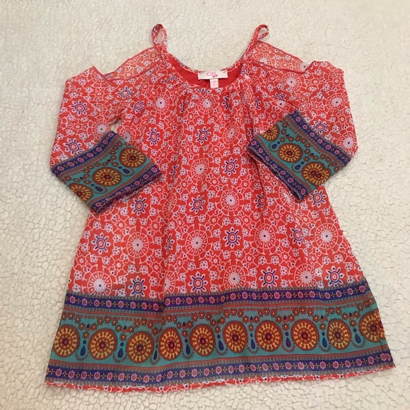 GB Girls Orange Cold Shoulder Dress 4 / 4T NWT - Picture 14 of 14